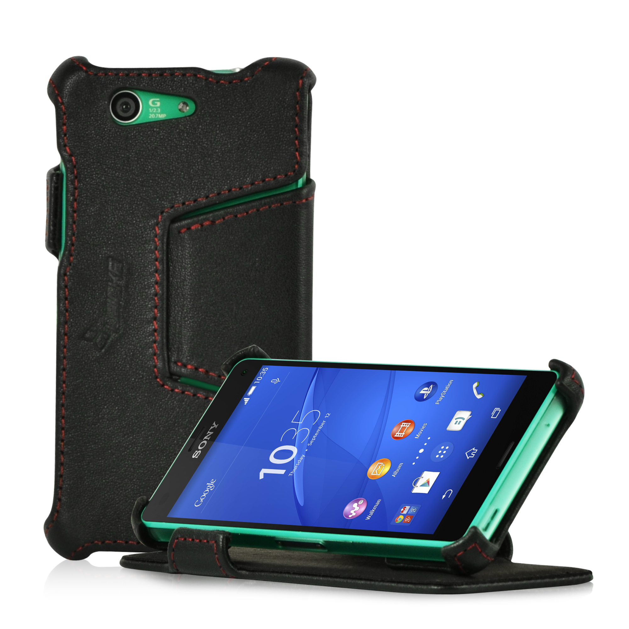 Oven vergeven mot Leicke | MANNA UltraSlim Sony Xperia Compact 4.6 inch Case Wallet
