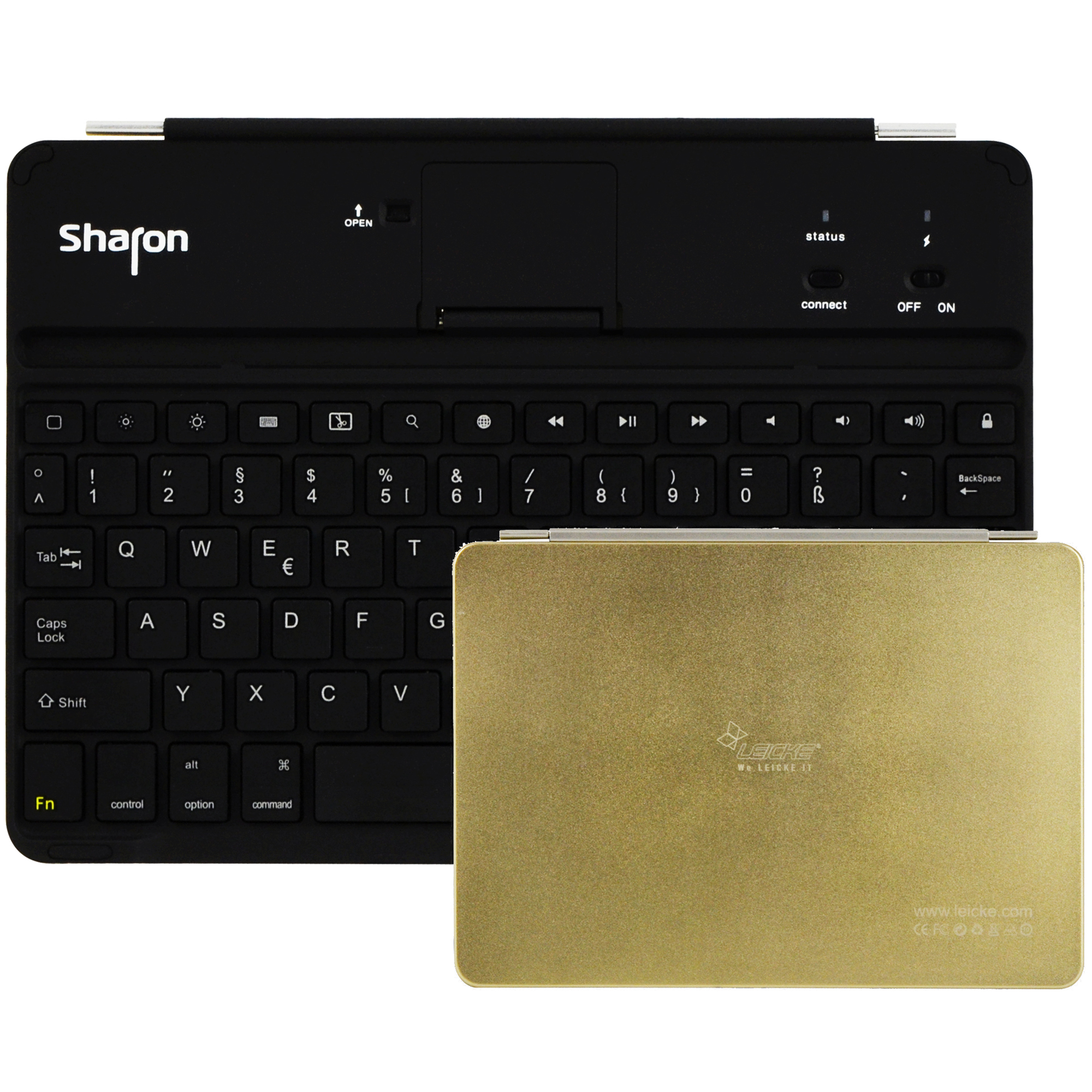 Leicke Sharon Schutz Deutsche Bluetooth Tastatur Keyboard Case Cover