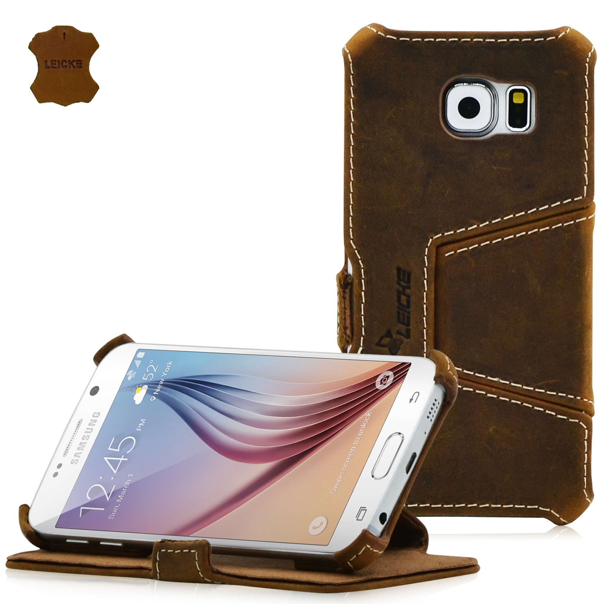 Leicke Manna Ultraslim Samsung Galaxy S6 Case Easystand Genuine Samsung galaxy s6 huelle jetzt selbst gestalten! leicke