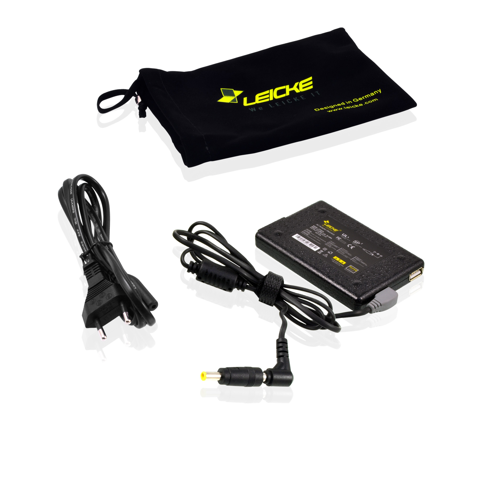 LEICKE Alimentatore 19V 3,25A 65W – Alimentatore Switching Per Laptop E Dispositivi Elettronici