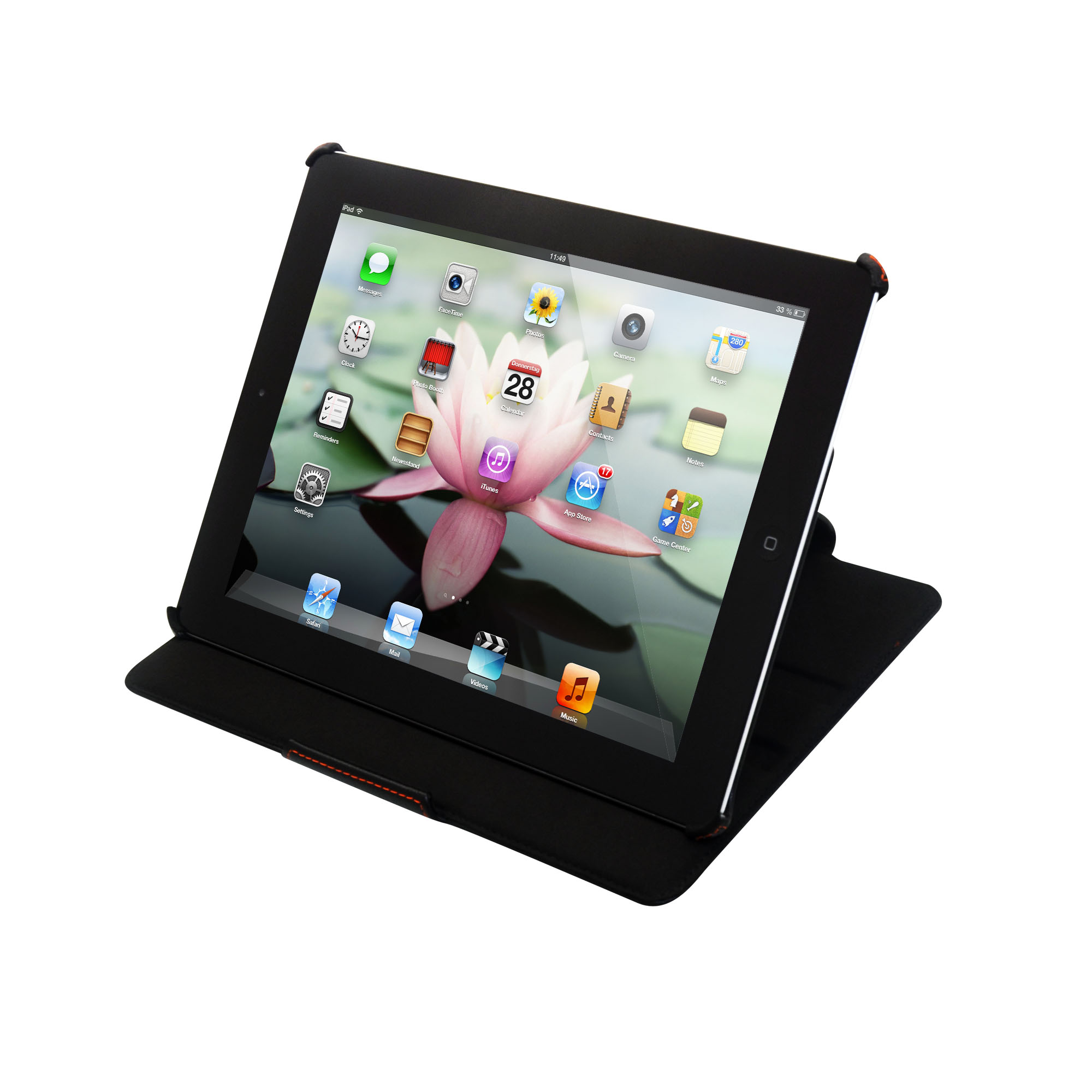 Housse Coque Etui pour tablette Apple iPad 2, 3, 4 et Retina couleur Noir