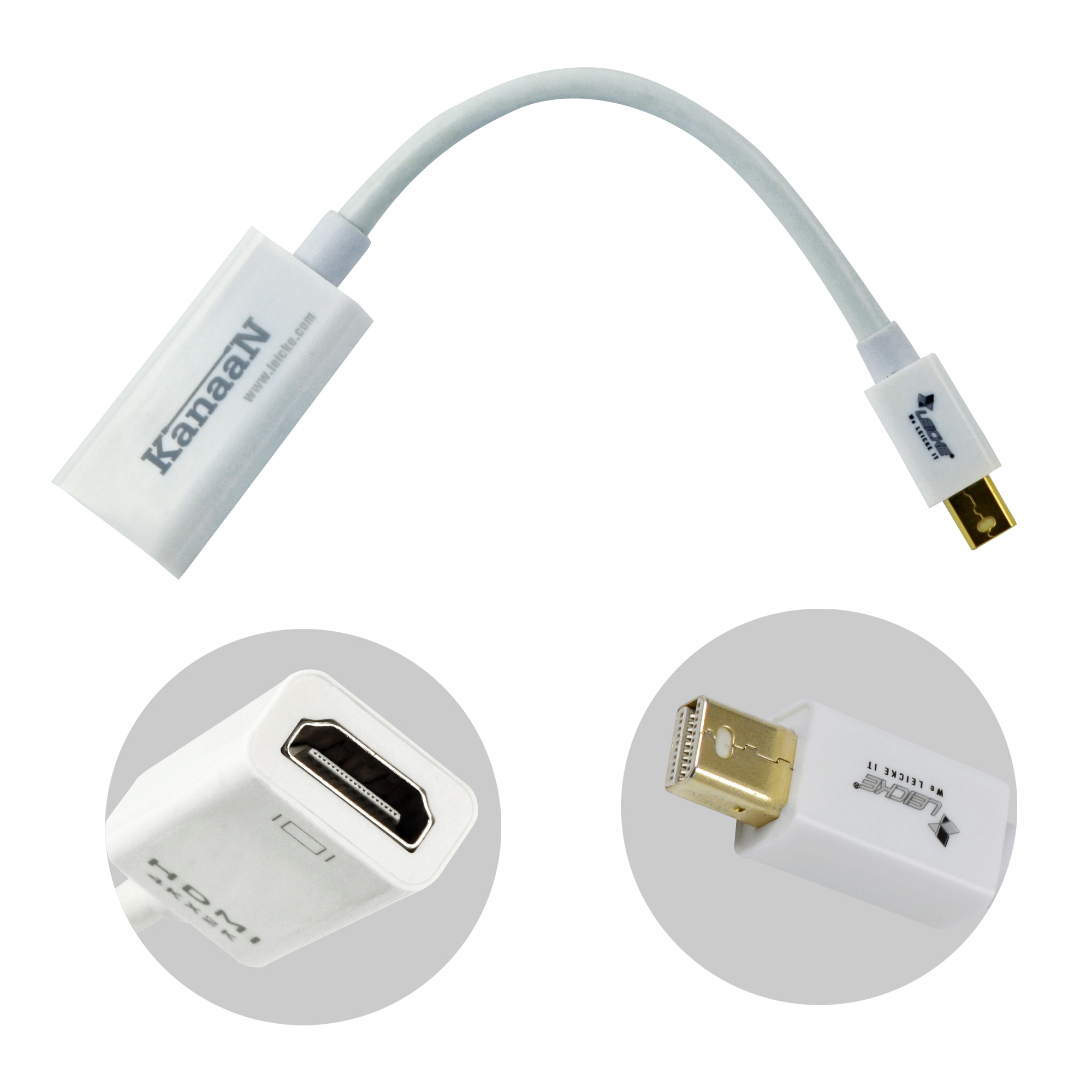 Leicke, KanaaN 4K*2K Mini Displayport vers HDMI câble adaptateur