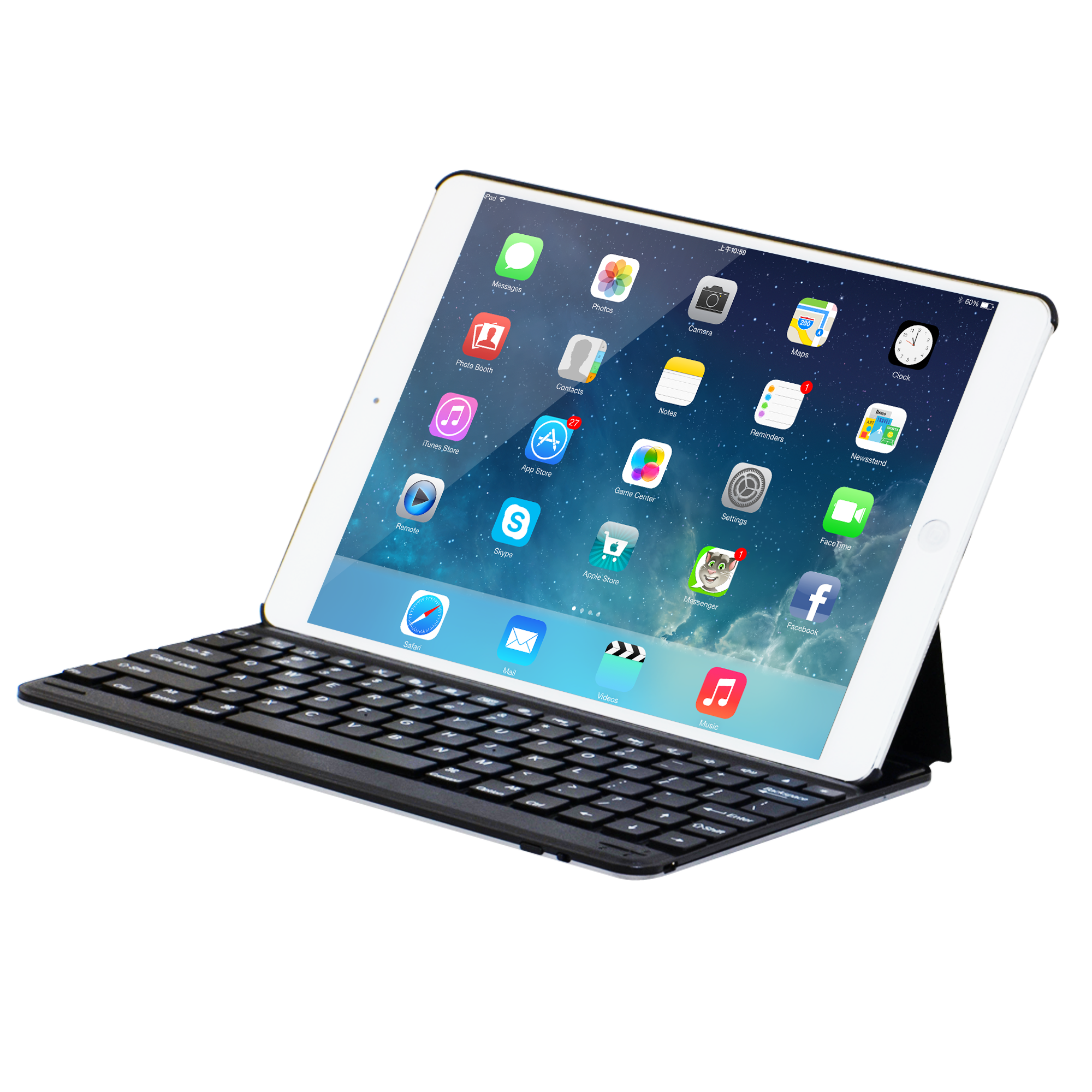 Clavier pour tablette Non renseigné QWERTY Clavier bluetooth étui