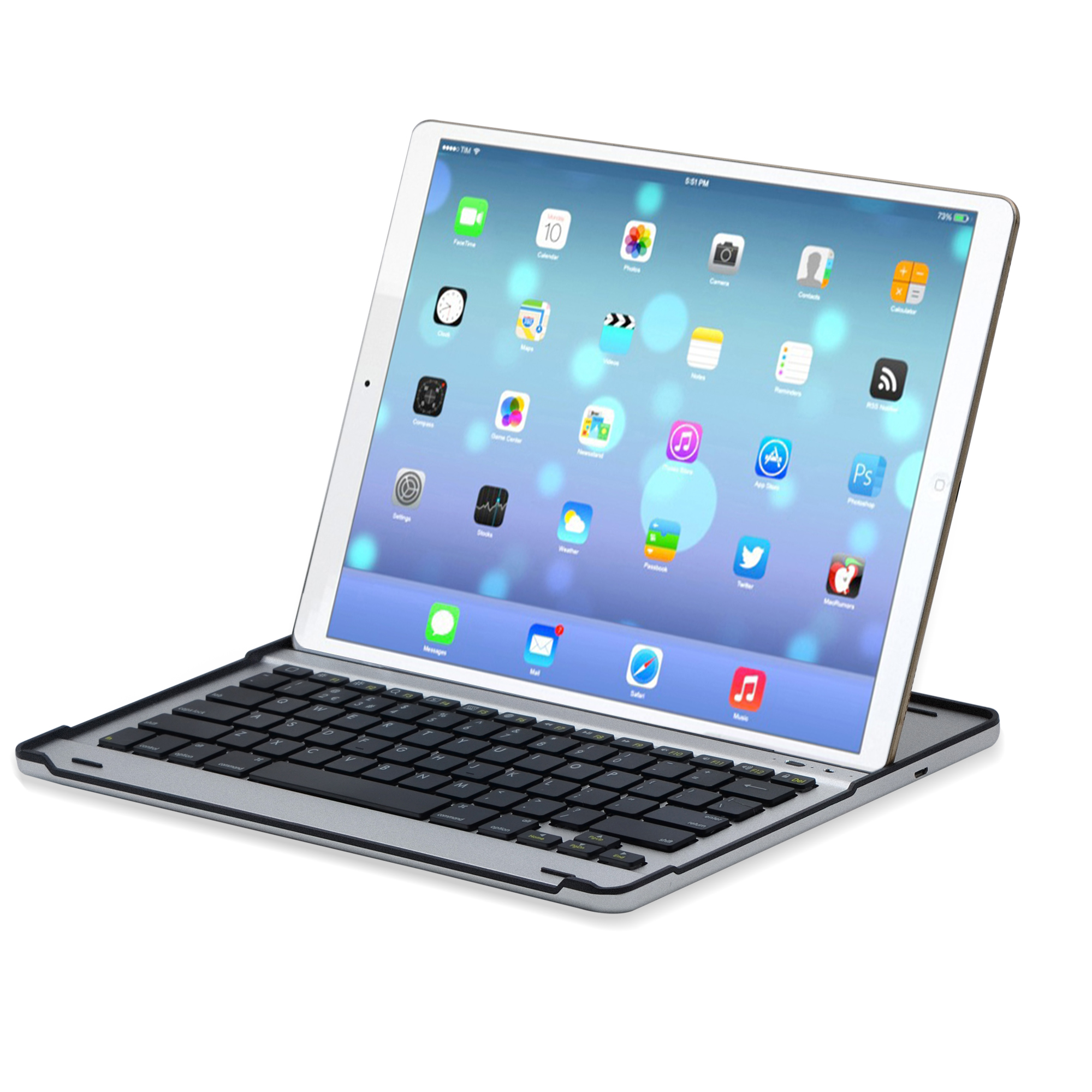 Clavier pour tablette Non renseigné QWERTY Clavier bluetooth étui