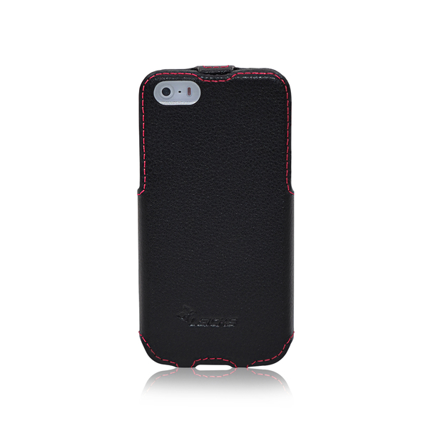 Leicke iPhone SE Flip Case Finest Nappa Leather, black